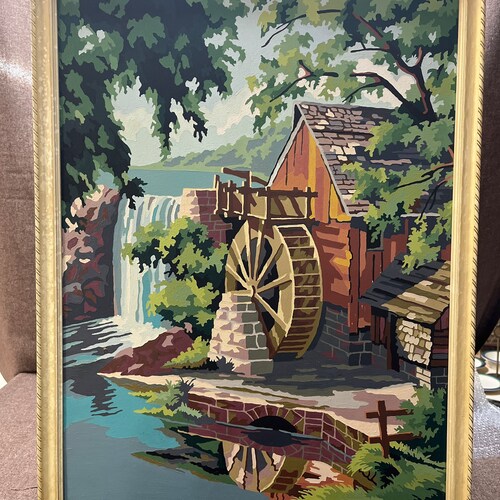 7 Vintage Paint by Number Paintings Framed & Ready to Hang Etsy