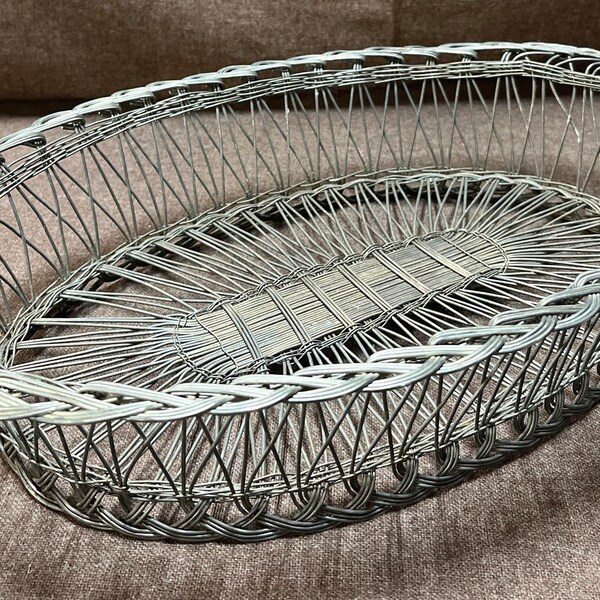 Woven Metal Basket - Etsy