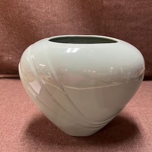 1980’s teal ceramic vase