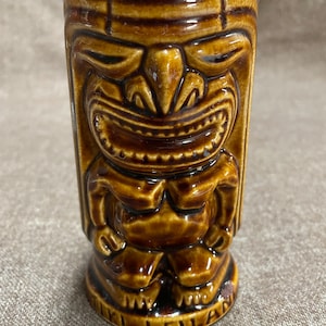 TIKI Leilani Ceramic Cocktail Glass/ Mug in Classic Polynesian Totum Style