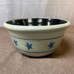 Large salt glaze Rowe Pottery salt glaze bowl