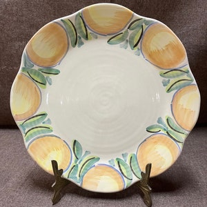 Beautiful Redware Lemon Platter or Large Plate by Molde Portugal