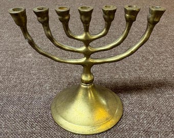 Vintage solid brass Menorah