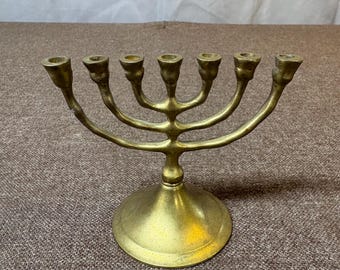 Vintage solid brass Menorah