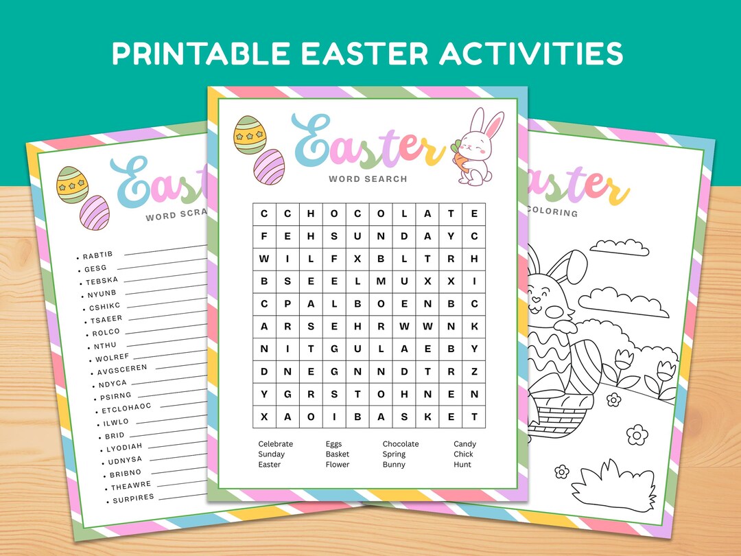 Easter Activity Bundle | Fun Printable Games & Worksheets for Kids ...
