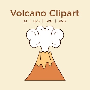 Vulcano SVG, PNG, EPS, Ai, Vulcano Clipart Vector Design, Vulcano File Digitale, Download Istantaneo
