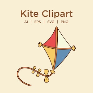 Kite Clipart, Kite Svg, Png, Eps, Ai, Kite Flying, Digital Download