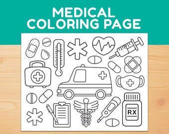 Medizinisch Malseite - Kostenlos zum Ausdrucken, Sofort Download