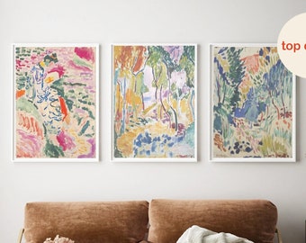 Matisse print set of 3, matisse wall art, gallery wall art set of 3, wall art set of 3, wall art ,matisse posters-a47