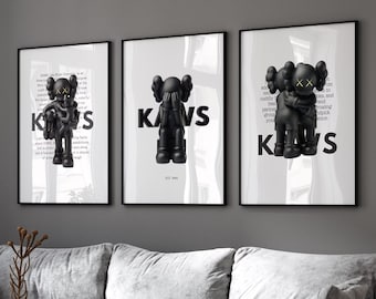 Hypebeast Figure Poster Set of 3 , Wall Art and Decor, Minimalist Hypebeast Decor, Hypebeast Print, Hypebeast Toy Poster - Wall Art-a31