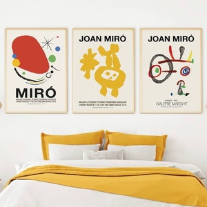 Set Of 3 Prints, , Joan Miro Poster , Joan Miro Wall Art , Joan Miro Print ,Gallery Wall Art Prints,Set of Three Wall Art,Miro Print Set-s11