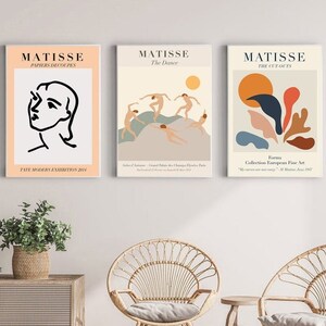 Set Of 3 Prints , Matisse Print Set , Matisse Dance Poster , Matisse Cut Outs Print , Matisse Woman Print , Gallery Wall Art Prints-s42