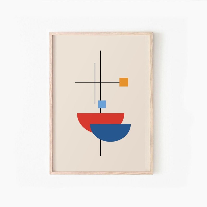 Bauhaus Print Set of 3 , Bauhaus Poster , Bauhaus Wall Art , Geometric ...