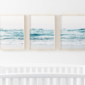 Ocean Print Set of 3 , Beach Print , Coastal Wall Art , Beach Wall Art ...