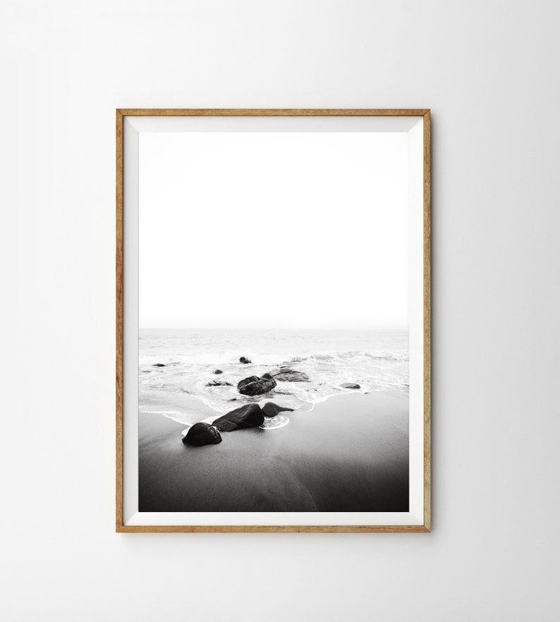 Beach Print Set of 3 , Black and White Beach Wall Art , Coastal Decor ...