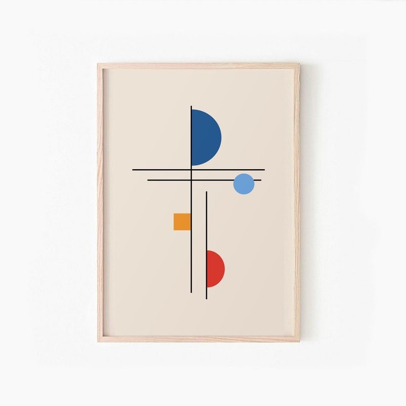 Bauhaus Print Set of 3 , Bauhaus Poster , Bauhaus Wall Art , Geometric ...
