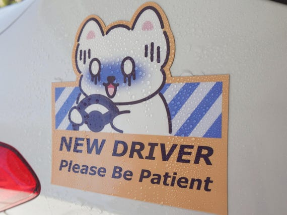 New Driver Sticker | Student Driver Car Sign | Waterproof Sticker Decal | Magnetic Car Sign for Beginners