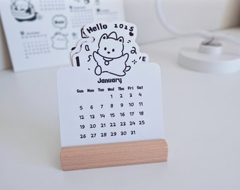 2025 Calendar Cards | Monthly Planner Stickers|Monthly Planner Cards|Calendar Journalling Cards | Minimal Mini Calendar Cards| Desk Calendar