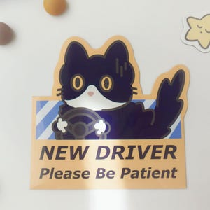 New Driver Sticker | Student Driver Car Sign | Waterproof Sticker Decal | Magnetic Car Sign for Beginners