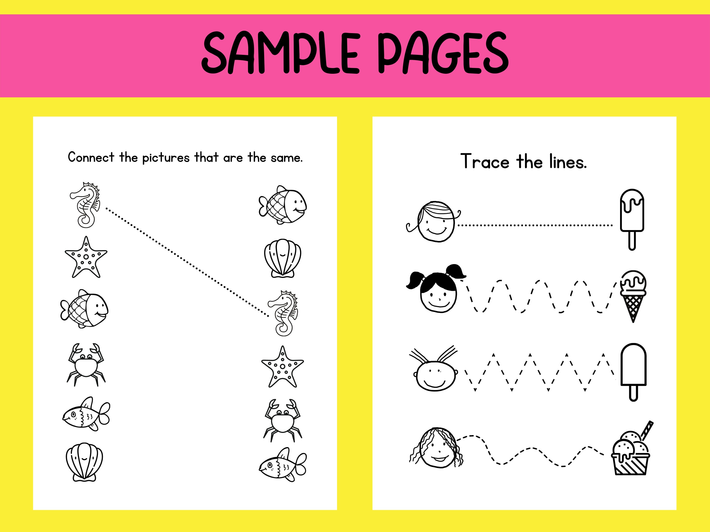 printable summer themed worksheet bundle preschool etsy