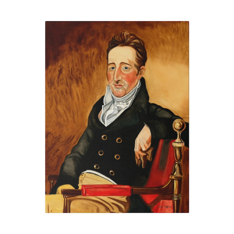 18th Century Portrait Painting - After The Hunt, Art Work, Wall Art, Folk Art, Primitive Print, Canvas Decor, Vintage Painting, Colonial image 2