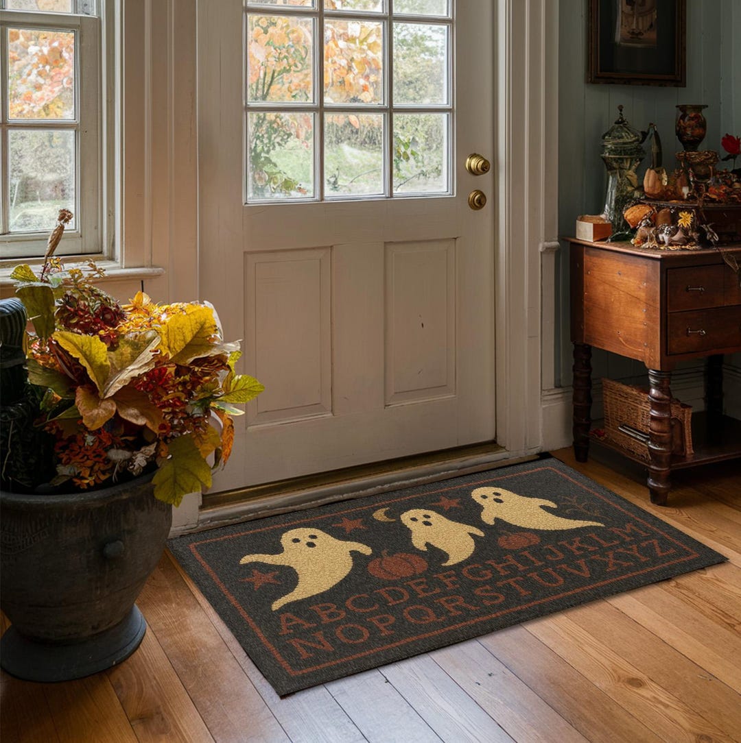 Vintage Halloween Ghost Rug - Rustic Autumn Home Decor - Etsy