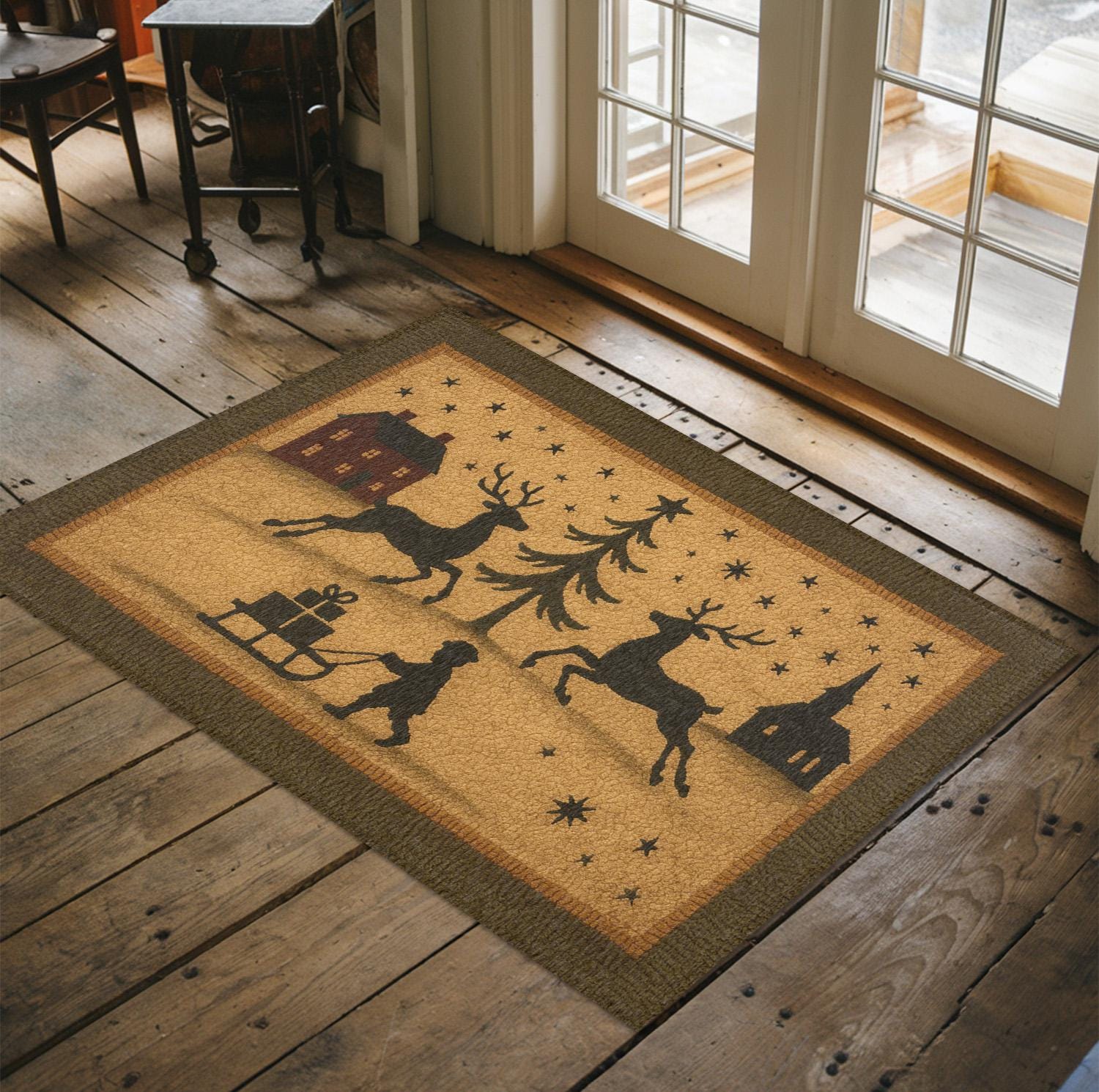 Vintage Holiday Rug - Etsy