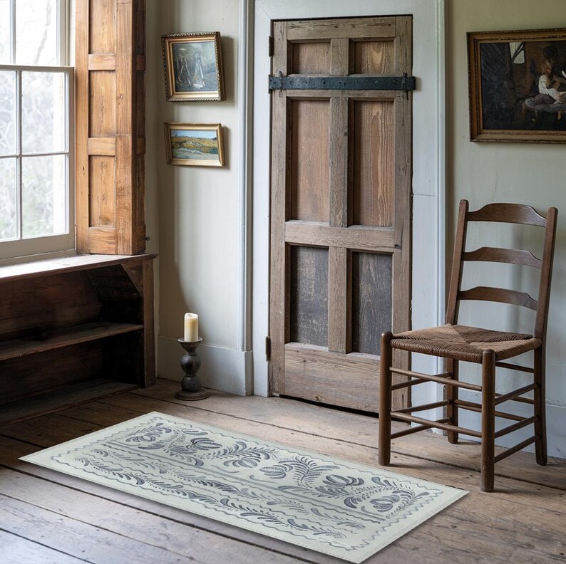 Ohio Rugs Ohio Salt Glaze Pattern Rug - Handcrafted Folk Art , Farmhouse Antique ...