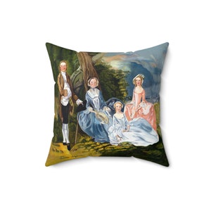 Colonial Family Pillow l Colonial Pillow l French Country Decor l Colonial Decor l Country Decor l 18th Century