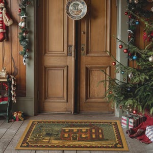 Vintage Holiday Rug - Etsy
