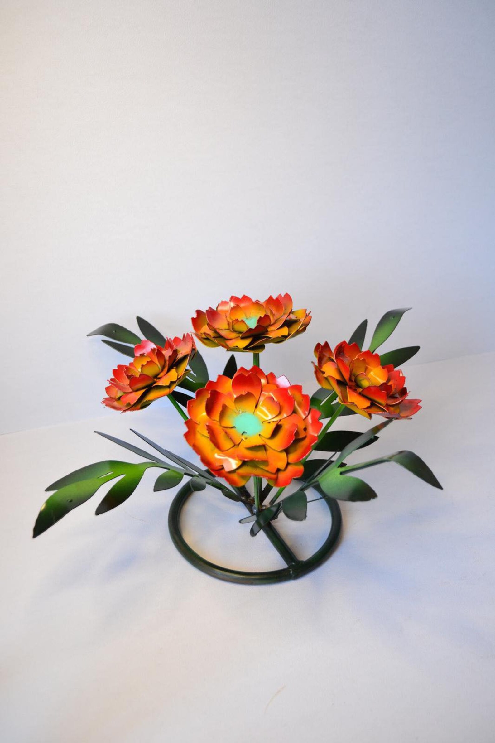 Handmade Metal Flower 5 Metal Yard Art Etsy