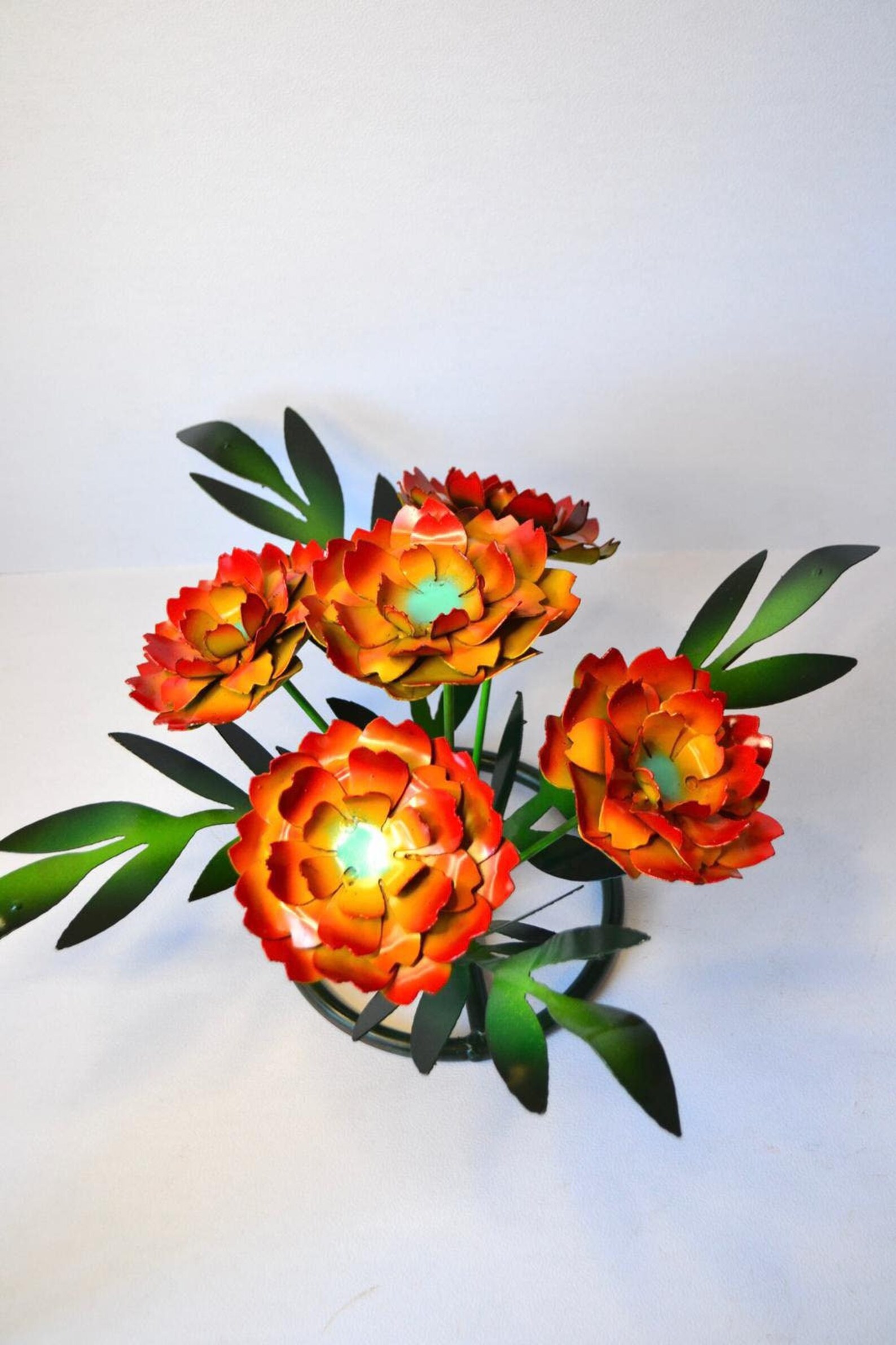 Handmade Metal Flower 5 Metal Yard Art Etsy