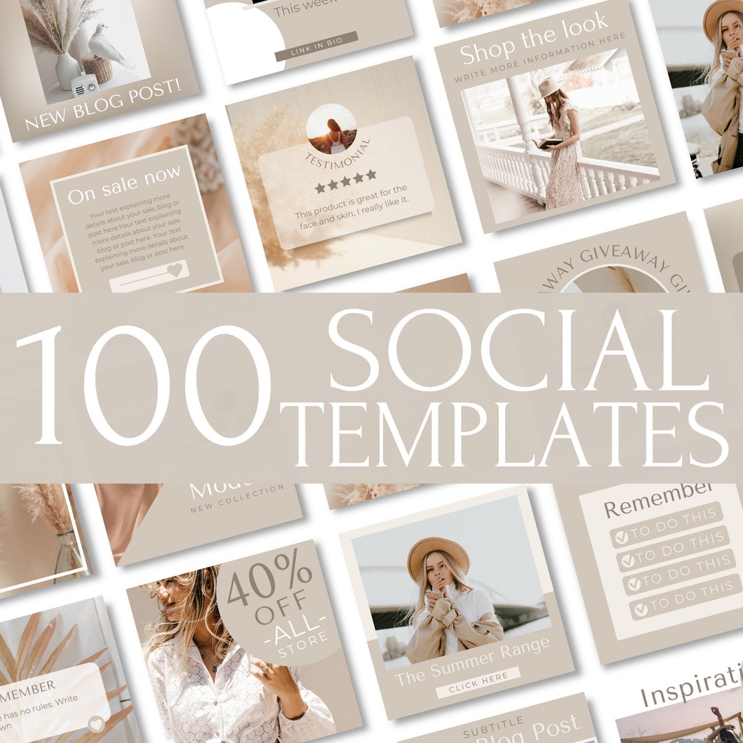 Boho Instagram Templates Boho Canva Instagram Templates - Etsy