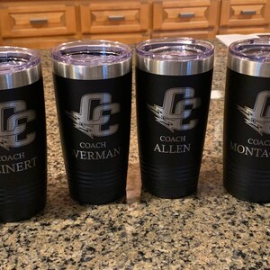 Customer drinkware engraving, tumblers, tumbler, engraving
