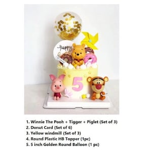Winnie The Pooh Cake Topper Set