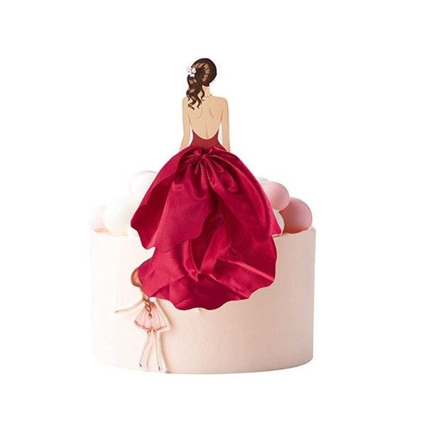 Wedding Dress Girl Cake Decoration