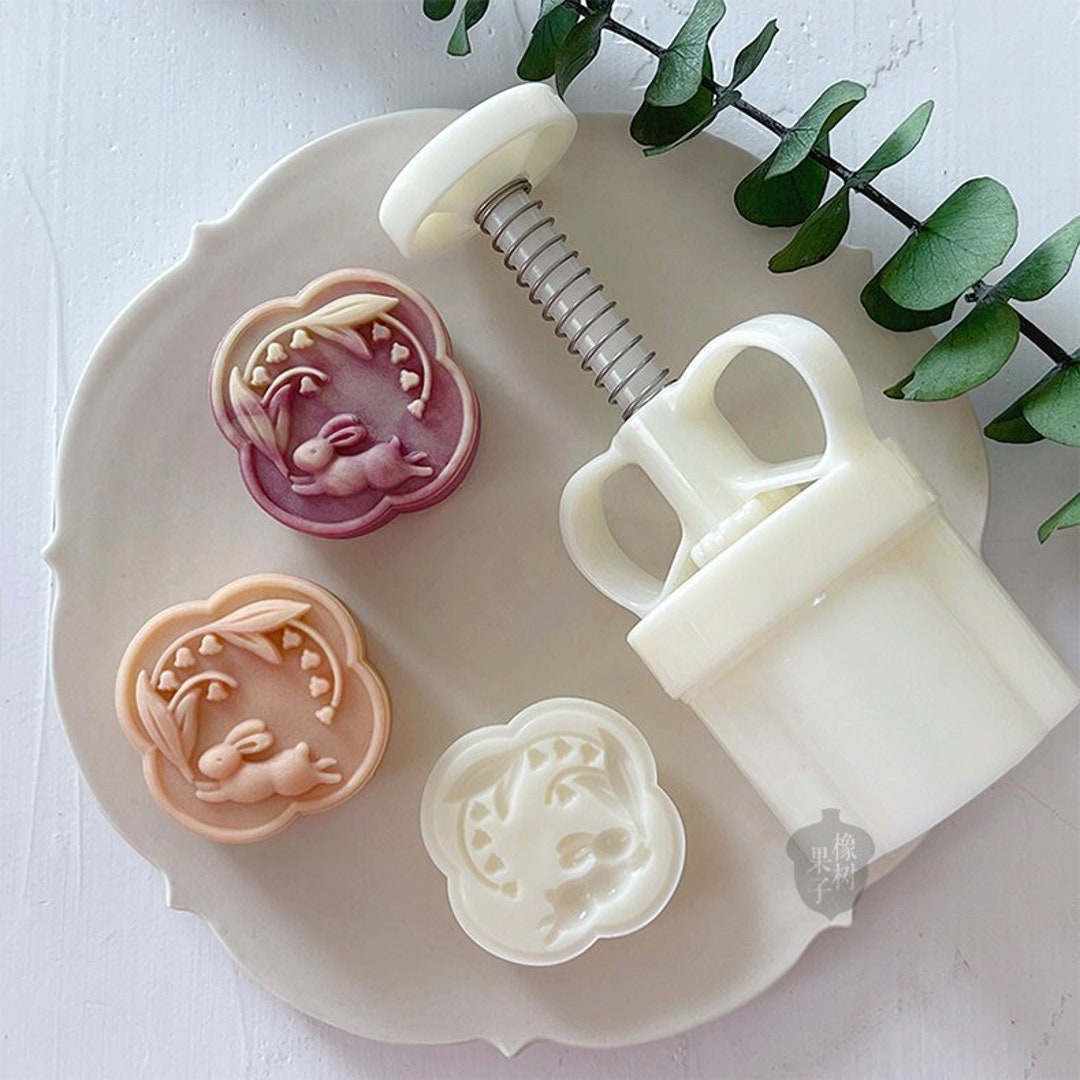 50-63g Rabbit Mooncake Mold Set - Etsy
