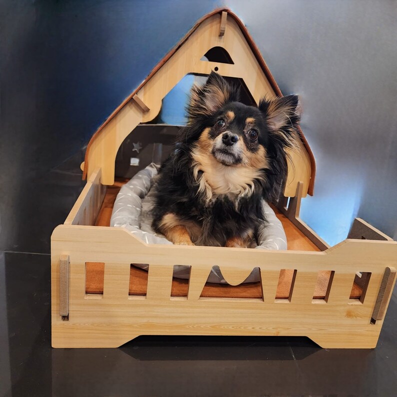 Universal Wooden Pet Cat and Dog House brown Etsy