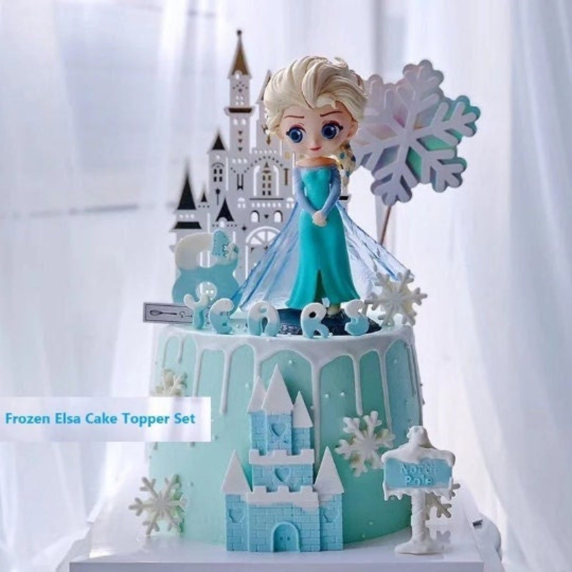 Frozen Elsa Cake Topper Set - Etsy
