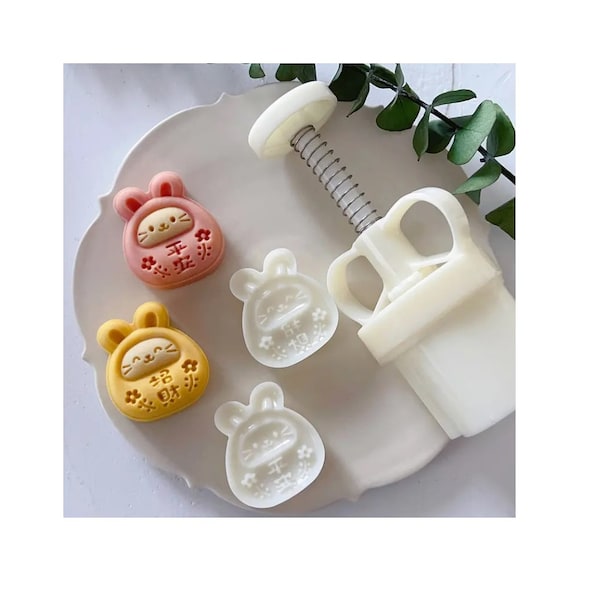 Rabbit Mooncake Mold Set