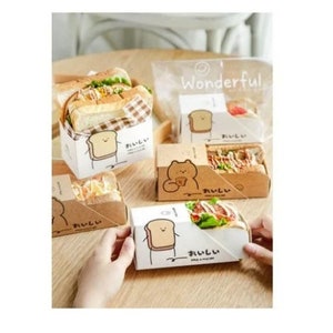 Sandwich Packaging Box (10 sets)