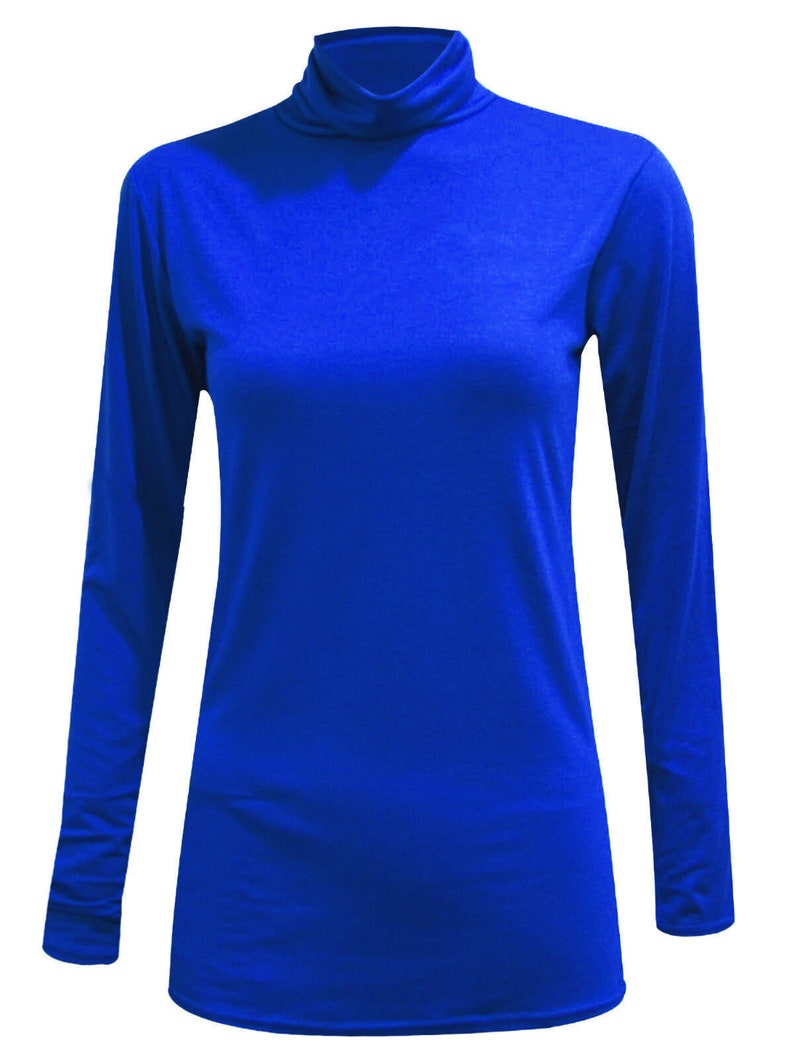 Women Long Sleeve Polo Neck Top Ladies Polo Neck Turtle Neck - Etsy UK