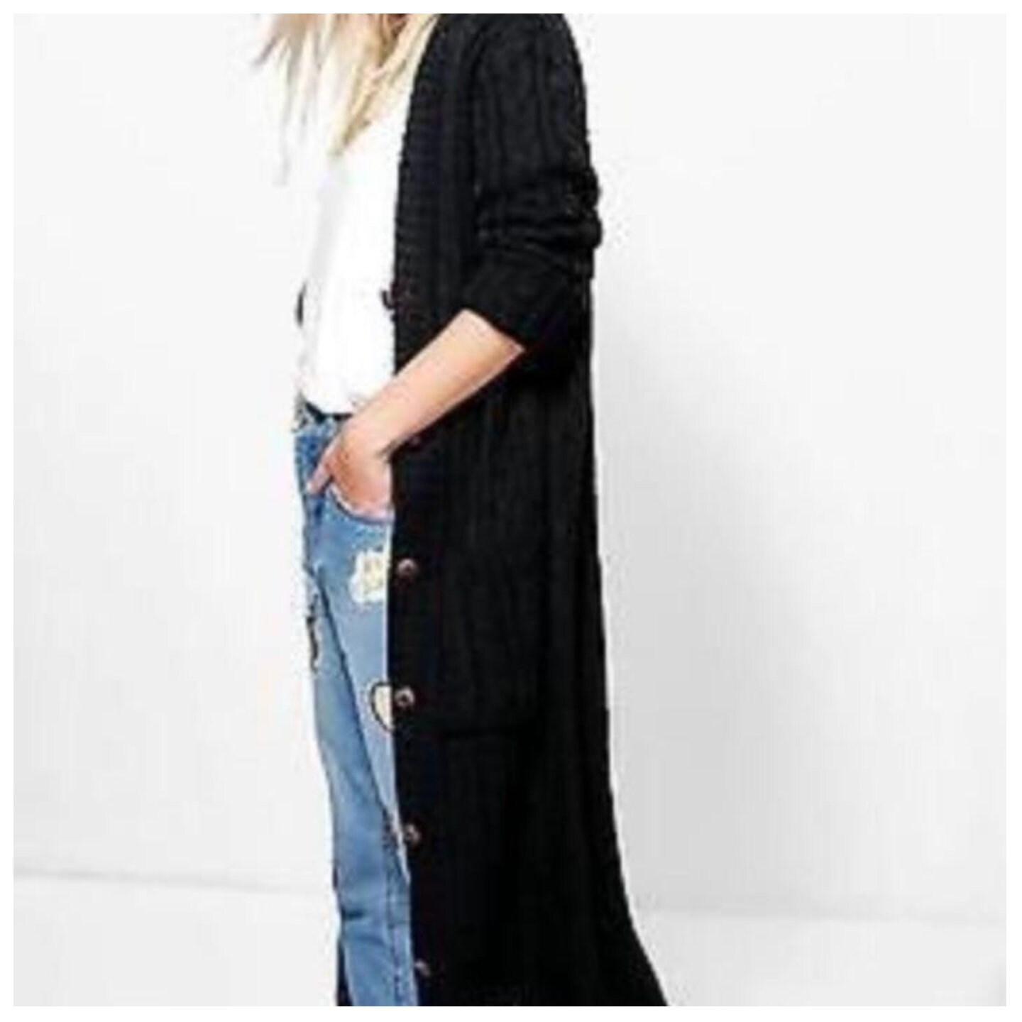 long knee length cardigans
