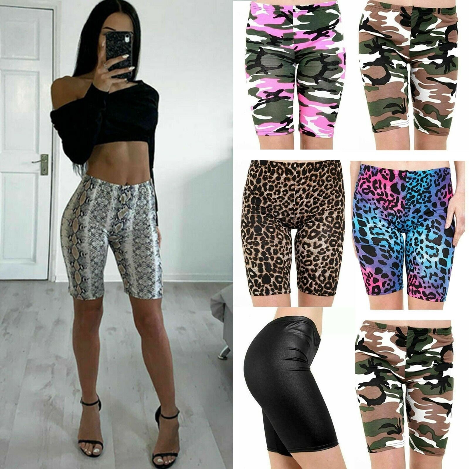 12+ Leopard Biker Shorts