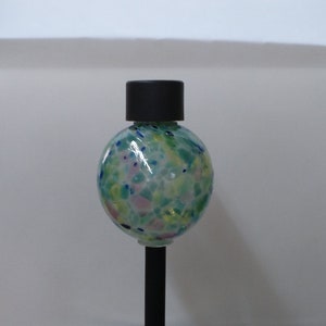 Glass solar light Single LED white light Solar Light Hand Blown Glass Solar Stake Light glass solar lights Garden solar lights pathway light