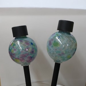 Glass solar light Two LED white light Solar Light MIX and MATCH Hand Blown Glass Solar Stake Lights Garden solar lights pathway light