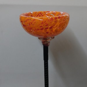 Glass garden bird bath minis garden ornaments yard art hand blown glass oriole feeder seed holder bee water mini bird bath