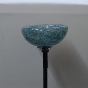 Glass garden bird bath minis garden ornaments yard art hand blown glass oriole feeder seed holder bee water mini bird bath
