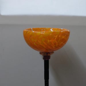 Glass garden bird bath minis garden ornaments yard art hand blown glass oriole feeder seed holder bee water mini bird bath
