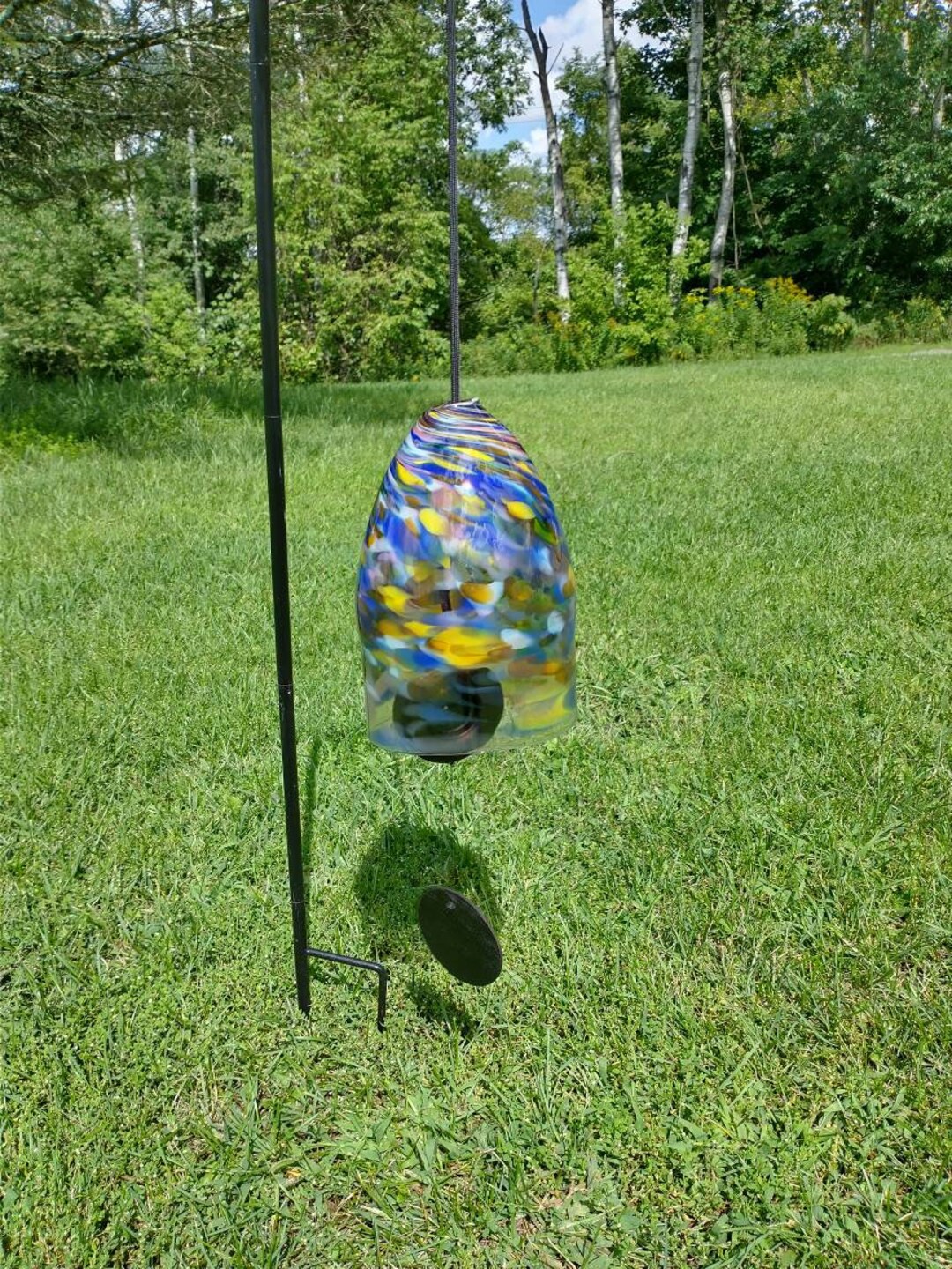Glass Wind Chime Hand Blown Glass Wind Chimes Etsy